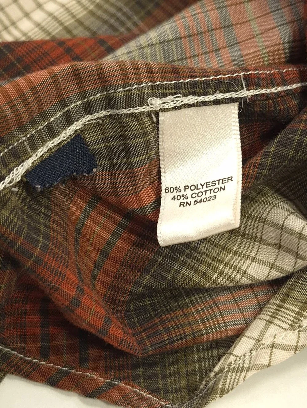 Banana Republic Mens Plaid Pearl Snap Button-Up Long Sleeve Shirt Slim Fit Large